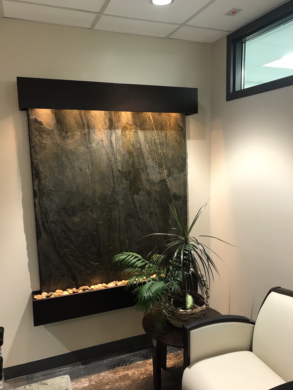 Indoor wall waterfall