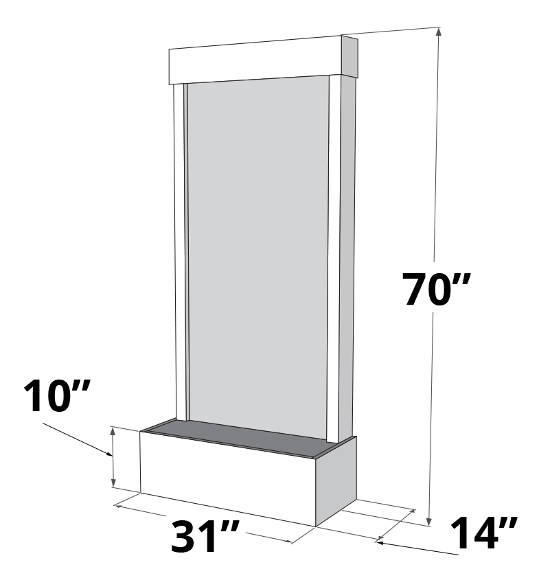 Line Drawing - Harmony River (Flush Mounted Towards Rear Of The Base)